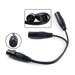 10PCS 3-Pin XLR Female Jack to Dual 2 Male Plug Y Spiter Splitter Cable 16 AWG