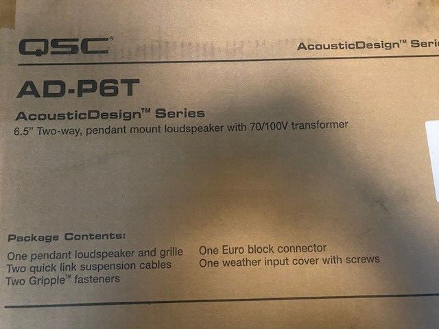 QSC AD-P6T 6.5″ Two-Way Pendant-Mount Loudspeaker – WHITE