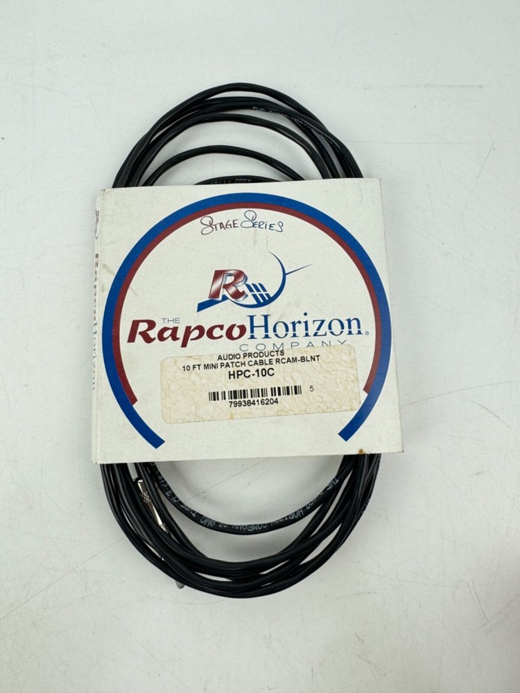 Rapco Horizon 10FT Mini Patch Cable RCAM-BLNT HPC-10C