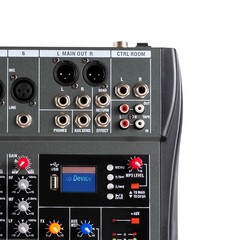 Professional Digital 6Channel Bluetooth Live Studio Audio Mixer Power Mixing USB