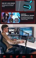 M16 Professional Live Streaming Sound Card, Podcast Audio Interfaces Equipments