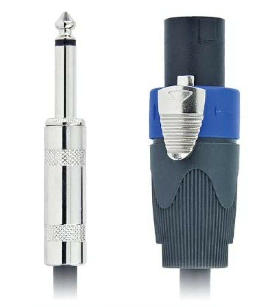 25′ ft. 1/4″ TS Speaker Cable for cabinet p.a. guitar amp 16AWG Twist speakon