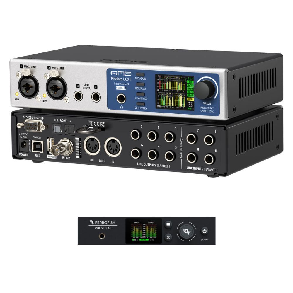 RME Fireface UCX II Audio/MIDI Interface w/ Ferrofish Pulse8 AE Converter Bundle