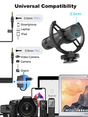 SYNCO M2S Mini Shotgun Microphone Video With Stand For Smartphone DSLR Camera