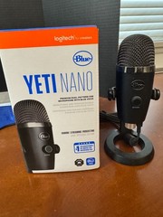 Logitech Yeti Nano Black Condenser Cardioid Microphone Pristine Original Box