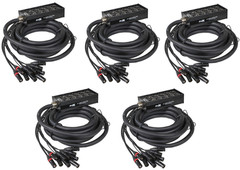 ProX XC-SB8XLR2CAT25 XLR Stage Recording Extension Box Snake 8XLRF CAT6 5 packs