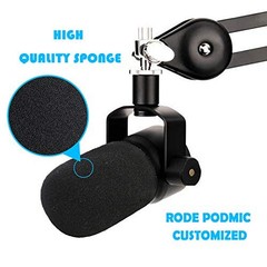 PodMic Pop Filter Foam Cover – Mic Windscreen Wind Cover Customized for 1 pcs