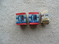 Telefunken-Neumann VF14 tubes VERY RARE-for U47 / U48 Microphones-TEST GOOD