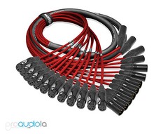 Premium Mogami 2933 12 Channel Snake | Neutrik Gold XLR-F XLR-M | Red 35 Feet