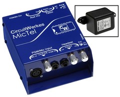 CircuitWerkes MicTel Broadcast Phone Handset Line Tap Audio Interface with PSU