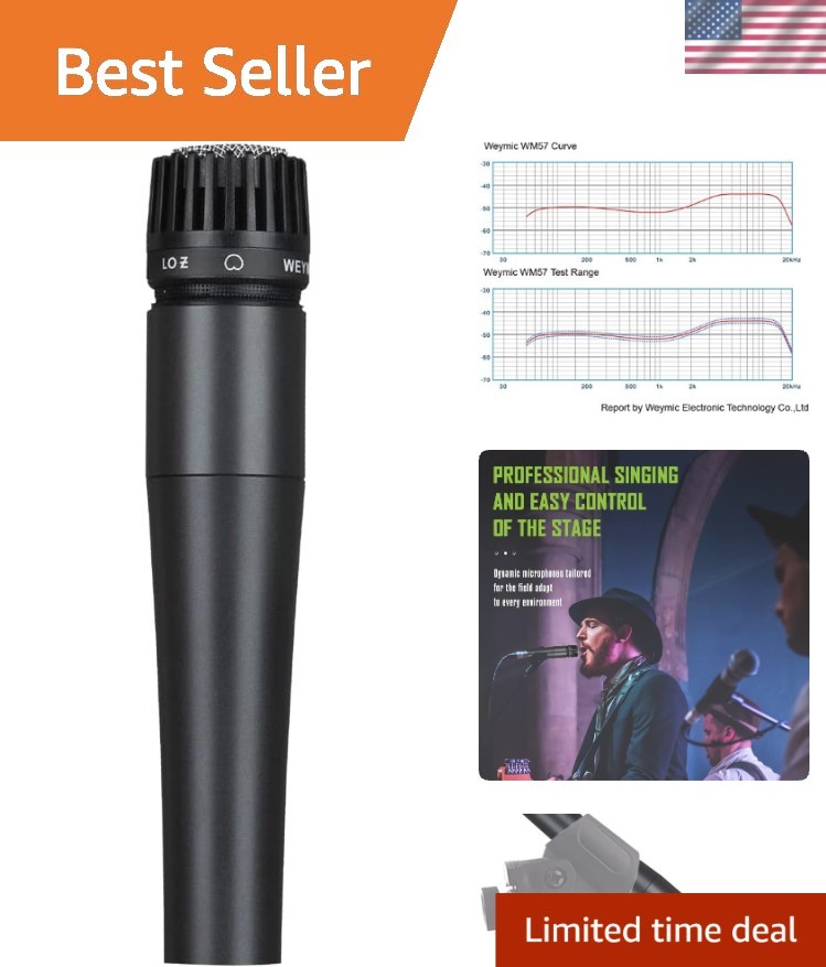 Professional WM57 Dynamic Cardioid Microphone – Ideal for Vocals & Instruments
