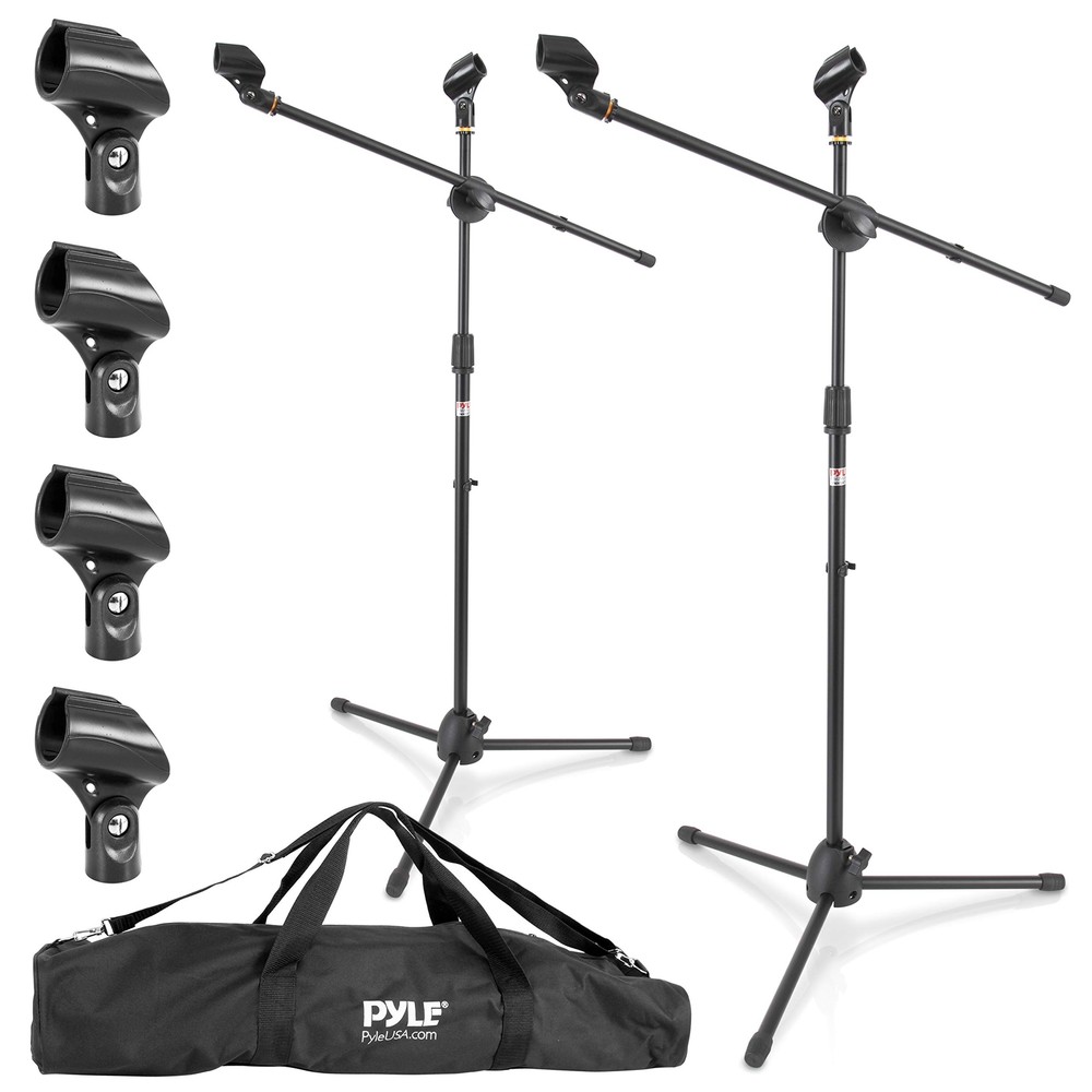 Pyle Universal Tripod Microphone Stand – Pair of Adjustable Height 27.5” to …