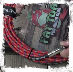 (16 Pack) Electric Guitar Cables | FAT TOAD Woven TS 1/4 Plug Connecter Shielded