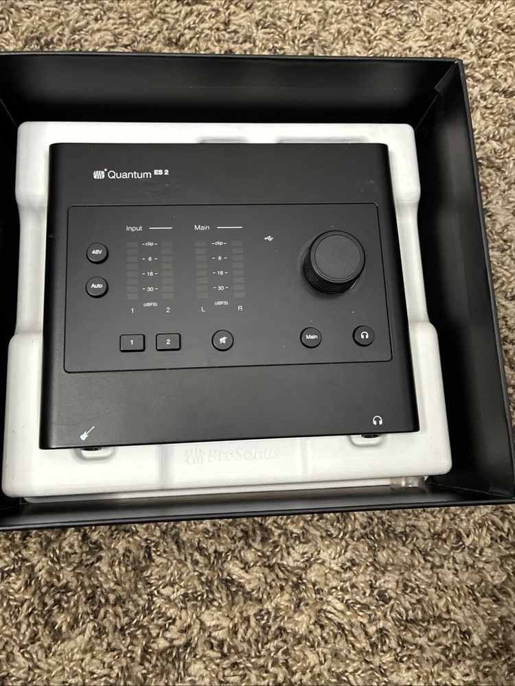 PreSonus Quantum ES 2 USB Audio Interface MIDI In/Out Phantom Power 2 Channels