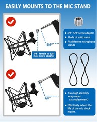 Microphone Shock Mount Universal Mic Holder Spider Recording Mic Shockmount S…