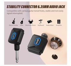 Wireless Guitar System 5.8GHz Wireless Guitar Transmitter Receiver with Charging