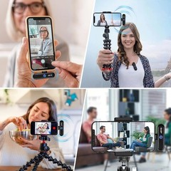 JOYO 2.4G Wireless Live Streaming Microphone System Rechargeable Lightning Port
