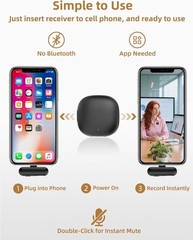 Notevox Wireless Lavalier Microphone AI Noise Canceling iPhone Android