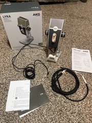 AKG Lyra USB-C Multi-Pattern Condenser Microphone Ultra-HD Streaming Podcast