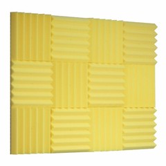 2″ x 12″ x 12″ Yellow Acoustic Wedge Soundproofing Studio Foam Tiles – 12 PACK