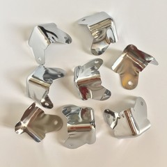 8-Chrome 2-Leg Metal Corner For Speaker Cabinet, Amp Case, Home Furniture & DJ