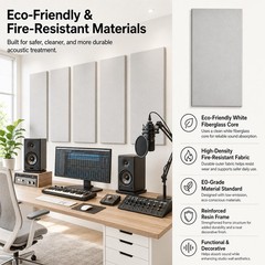 48″X24″X1″ Premium Noise Dampening Panels,Sound Panels for Media Room, Office