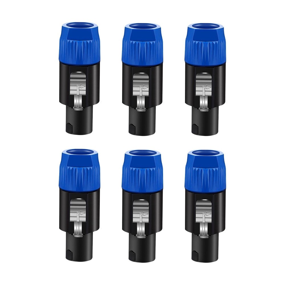 4 Pole Speakon Connector 6 Pieces with Twist Lock Audio Jack Male Plug