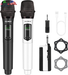 Wireless Microphones, Professional Dual Karaoke Microphone for Singing, Handheld