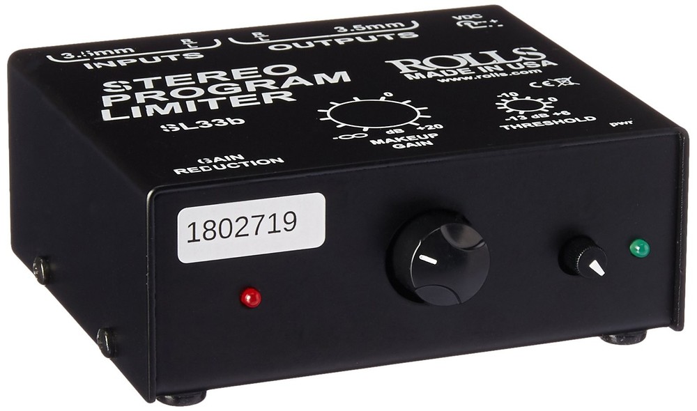 Rolls Sl33b Stereo Program Limiter Audio Level Control Compressor 5 Lbs