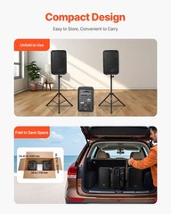 VEVOR 2 X 8 in Speakers Portable PA System 300W Mixer Bluetooth Mic for DJ Party