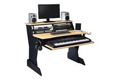 Musiea BE200 Series Music Studio Desk Workstation with 2 x 4U rack (Natural Oak)