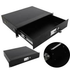 19″ 2U Equipment Rack Drawer-Module Storage Patch Panel Data Cabinet