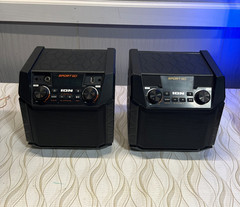Lot of 2 ION Audio Sport Go Tailgate Portable PA Speaker – Black needs battery.