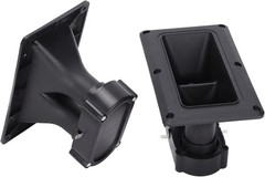 2×75/150W Wide Dispersion Horn Tweeter Dual Drive Ceramic High Sensitivity Black