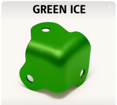 8x Green Ice Candy Metallic 3-Hole Steel Corners – DIY Amp & Rack Gear Hardware