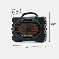 Turtlebox Gen 3 Outdoor Bluetooth Speaker, Green/B, 120 dB, Waterproof (TBG3-OG)