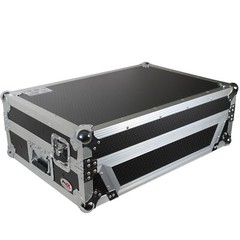 ProX XS-PRIME2 LT Flight Case for Denon Prime 2 DJ System Silver on Black
