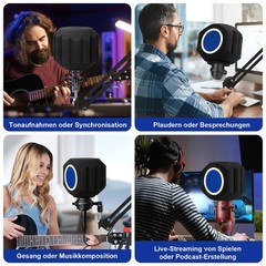 GDPONRM Microphone Wind Shield Pop Filter Isolation Ball, Acoustic for Record…