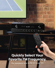 Stereo Audio Amplifier, 600W Peak 2 Channel Receiver with Bluetooth 5.3, Phono,