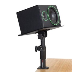 Clamp on Desktop Speaker Monitor Stand Pair Adjustable Height and Tilt 60 lbs