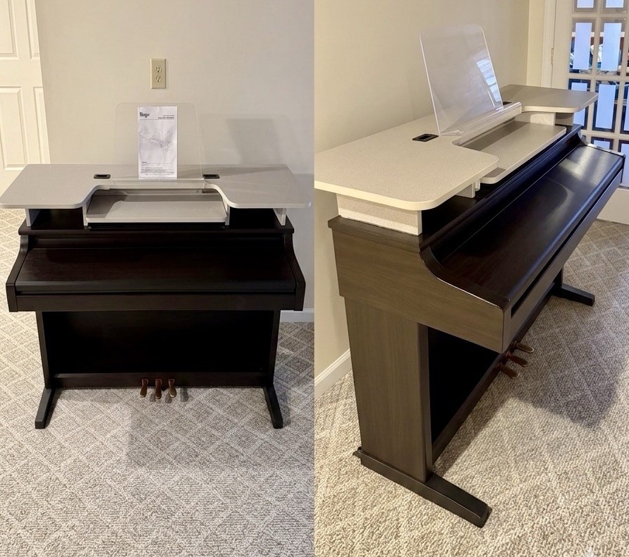 Wenger Class Piano Workstation Desktop, Pebble (Digital Piano not included)