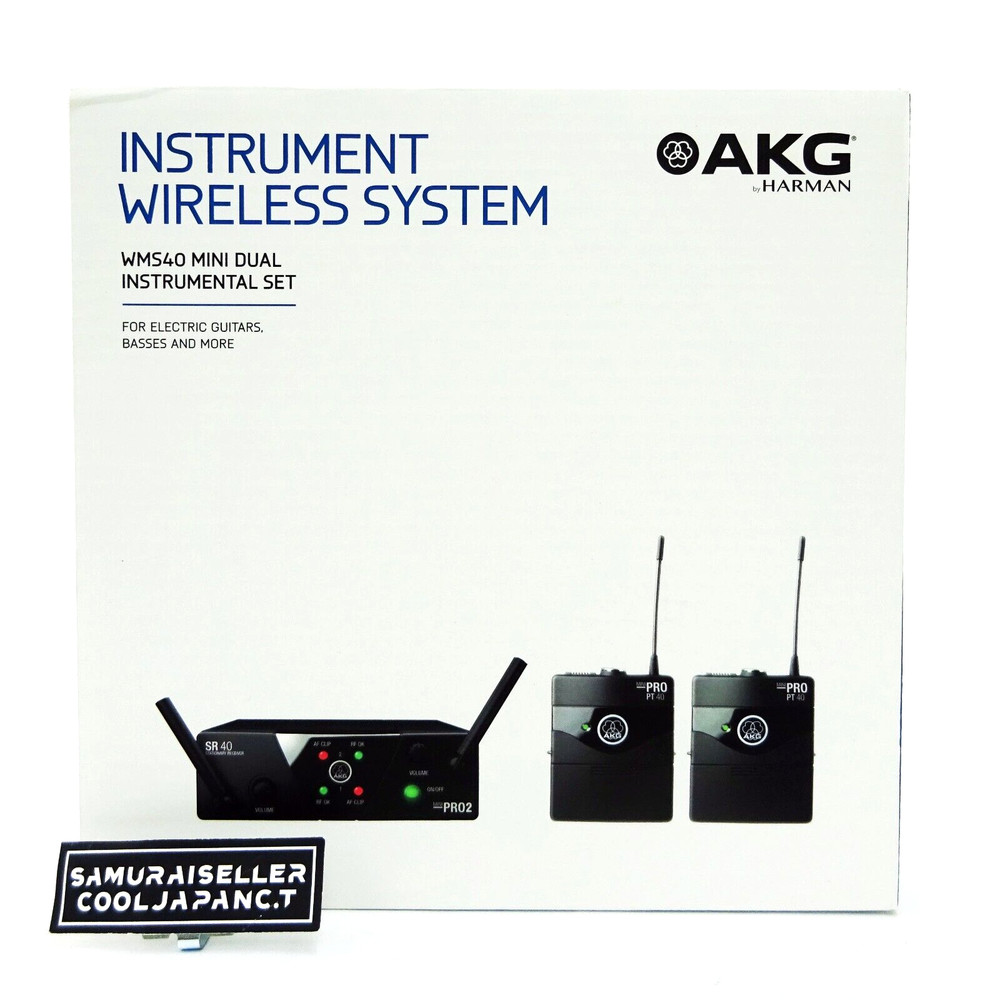 AKG 2 channel B band wireless system WMS40 PRO MINI2 INSTRUMENTAL SET DUAL New