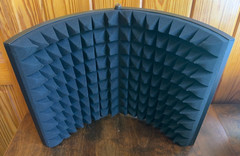 AOKEO Microphone Isolation Shield Pop Filter Foldable Vocal Booth 23″x12″