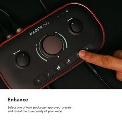 Focusrite Vocaster Two Podcasting Interface 2 Mic Inputs Auto Gain