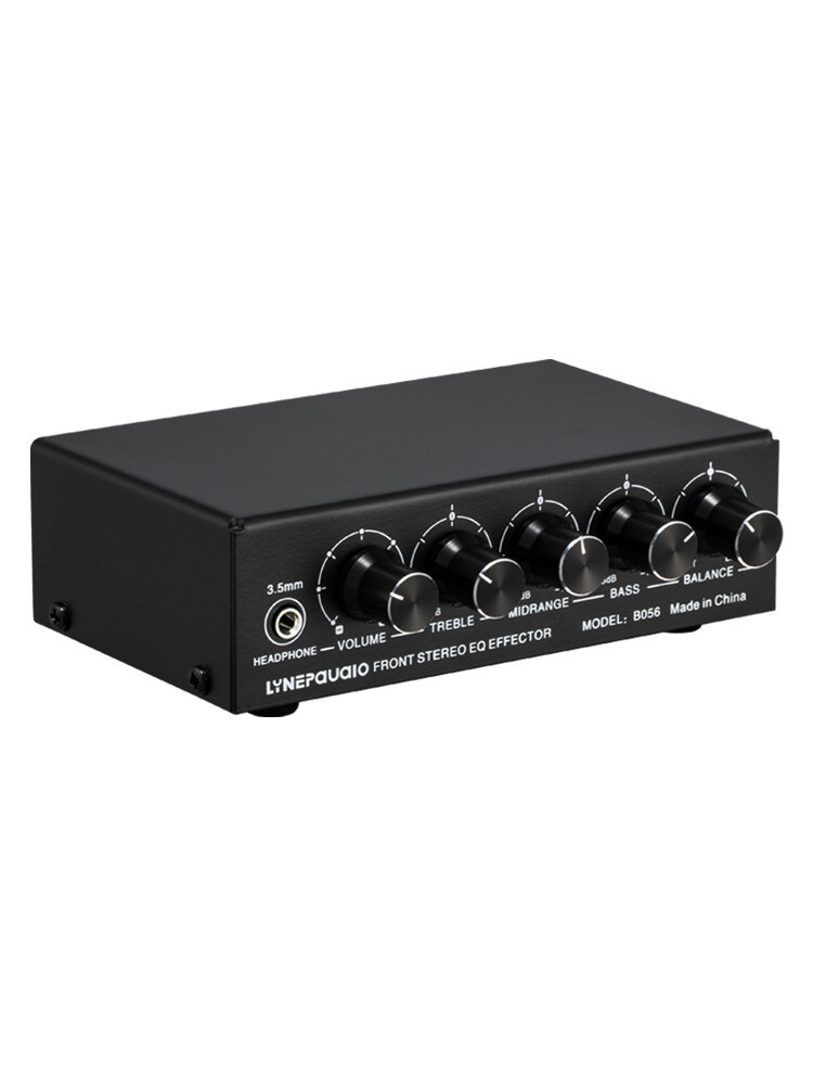 Mini Stereo Audio Mixer with Treble/Midrange/Bass Balance Effector for Club