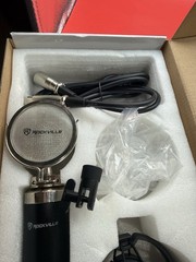 Rockville RCM03 Pro Studio Recording Condenser Microphone Mic Shock Mount J3