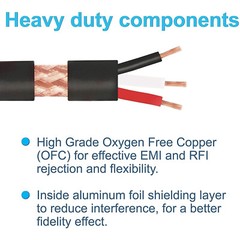 HQRP 3.5mm to 3-Pin XLR Cable, Male XLR to Male 1/8 Inch Mini Jack Cable 6 Feet