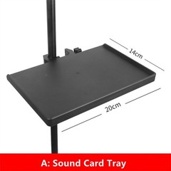 Sound Card Tray 20*14cm/7.9*5.5in Adjustable Easy To Install Metal+Plastic