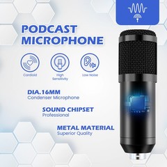 Home Studio Recording Kit Voice Changer Condenser Mic for PC Game Music Podcast