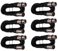 6 Pack 20FT Premium XLR 3Pin Male Female Mic Microphone Mixer Audio Cord Cable